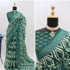 COTTON LILAN DIGITAL PRINT SAREE