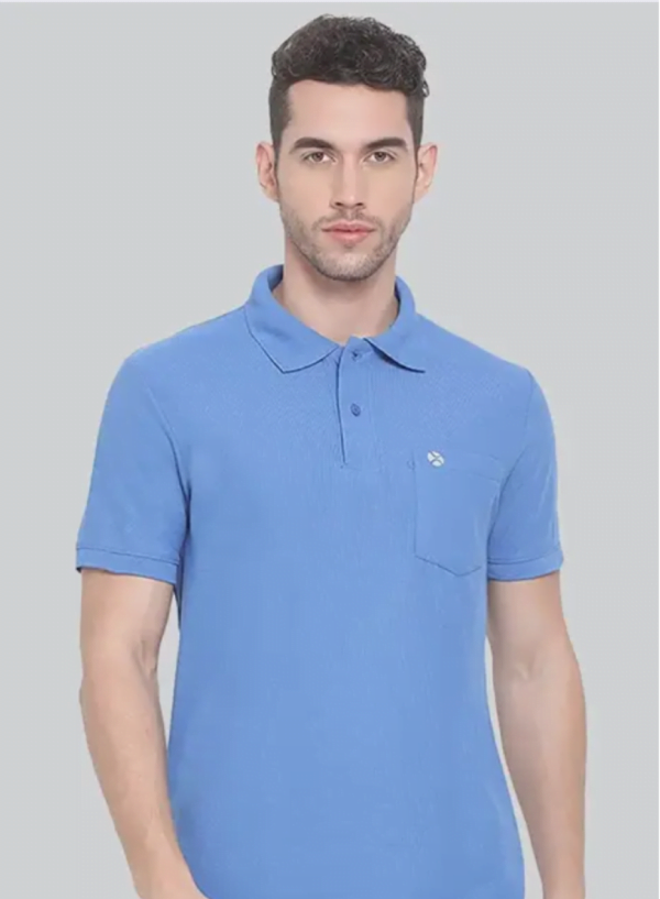 Lux Nitro Men's Cotton Polo Blue T-shirts