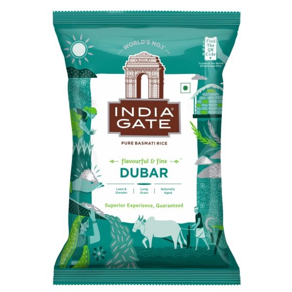 INDIA GATE Dubar Basmati Rice (Basmathi Arisi) (Long Grain)  (1 kg)