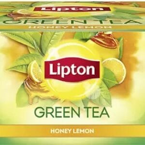 Lipton Honey, Lemon Green Tea Bags Box  (100 Bags)