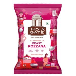 INDIA GATE Rozana Basmati Rice (Basmathi Arisi) (Medium Grain, Polished)  (1 kg)