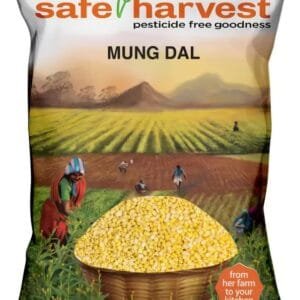 safe harvest Yellow Moong Dal (Pacha payaru) (Split) (Pesticide Free)  (1 kg)