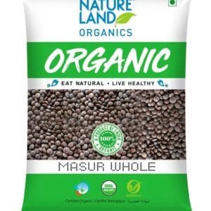 Natureland Organics Masoor Dal (Whole)  (1 kg)