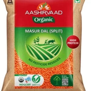 AASHIRVAAD Organic Red Masoor Dal (Split)  (500 g)
