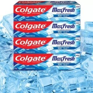 Colgate MaxFresh Toothpaste, Blue Gel Paste with Menthol - Peppermint Ice (Combo Pack) Toothpaste  (600 g, Pack of 4)