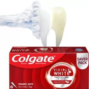 Colgate Visible White Toothpaste, Teeth Whitening Starts in 1 week (200g + 40g) Toothpaste  (240 g)