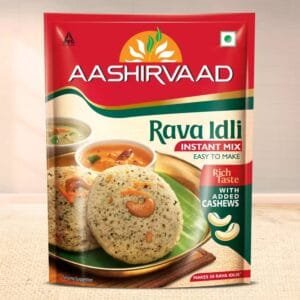 AASHIRVAAD Rava Idli Instant Mix, Easy to Make|50 Rava Idlis in 3 Steps 500 g