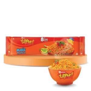 Sunfeast YiPPee! Magic Masala, Long, Non-Sticky | With Real Vegetables 8 in 1 Pack Instant Noodles Vegetarian  (480 g)