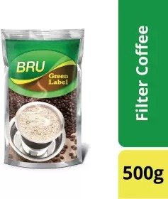 BRU Green Label Roast & Ground Coffee  (500 g)