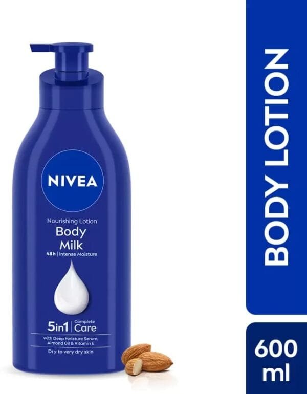 NIVEA Body Milk with Almond Oil Moisturizer for Very Dry Skin  (600 ml)