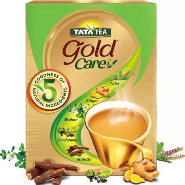 Tata Tea Gold Care Goodness of 5 Ingredients, Tea Pouch (Flavored Tea)  500 g