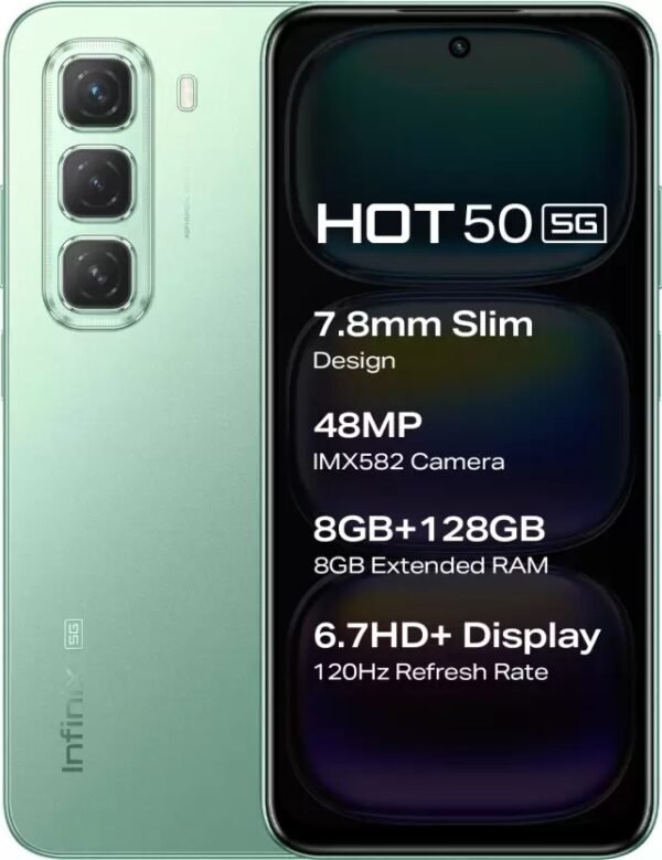 Infinix Hot 50 5G (Vibrant Blue, 128 GB)  (4 GB RAM)