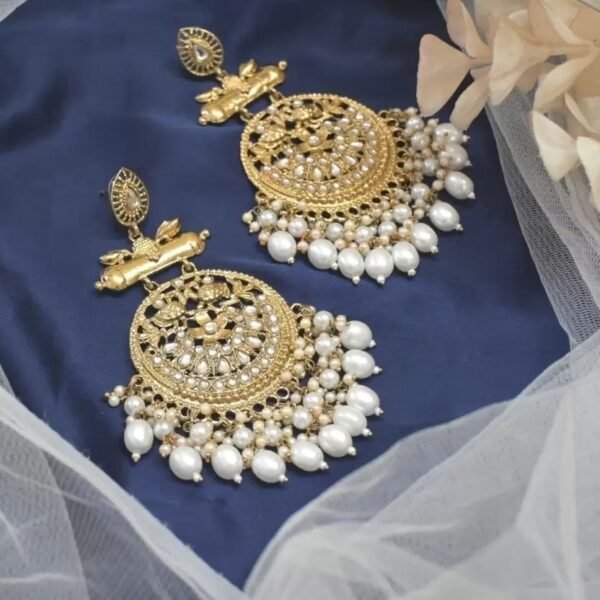 brado jewellery Pack of 1 Gold Drop & Danglers Earring for Women & Girls Diamond, Pearl Brass Drops & Danglers