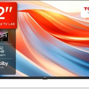TCL L4B 79.97 cm (32 inch) HD Ready LED Smart Android TV 2024 Edition with Metallic Bezel Less and Chromecast built-in  (32L4B)