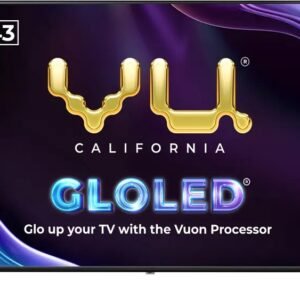 Vu 108 cm (43 inch) Ultra HD (4K) LED Smart Google TV with VuOn 1.5 Processor I Perfect Phone Partner I 2-Way Bluetooth I Camera Support for Video Conferencing I Cricket Mode & Cinema Mode I WiFi Remote Control I Dolby Vision I 24W DTS Virtual X Sound I Game Dashboard I Blue Light Protection (2024 edition)  (43GLOLED25)
