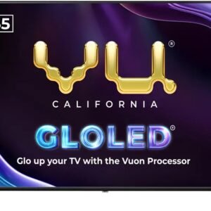 Vu 139 cm (55 inch) Ultra HD (4K) LED Smart Google TV with VuOn 1.5 Processor I Perfect Phone Partner I 2-Way Bluetooth I Camera Support for Video Conferencing I Cricket Mode & Cinema Mode I WiFi Remote Control I Dolby Vision I 24W DTS Virtual X Sound I Game Dashboard I Blue Light Protection (2024 edition)  (55GLOLED25)